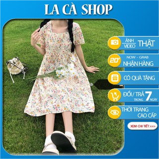 Váy babydoll hoa nhí dáng dài - Đầm babydoll đầm hoa nhí