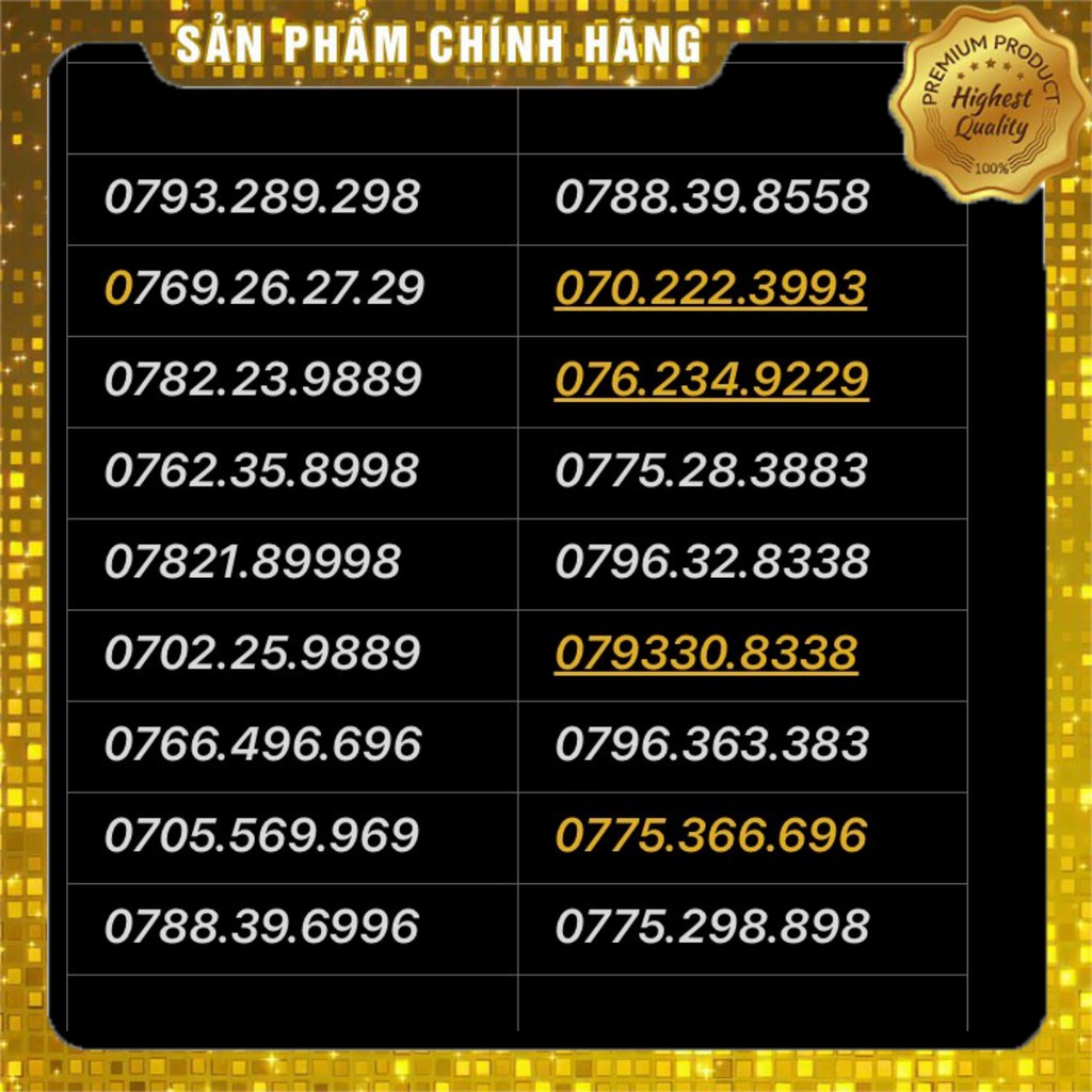 Sim Mobifone số đẹp dễ nhớ