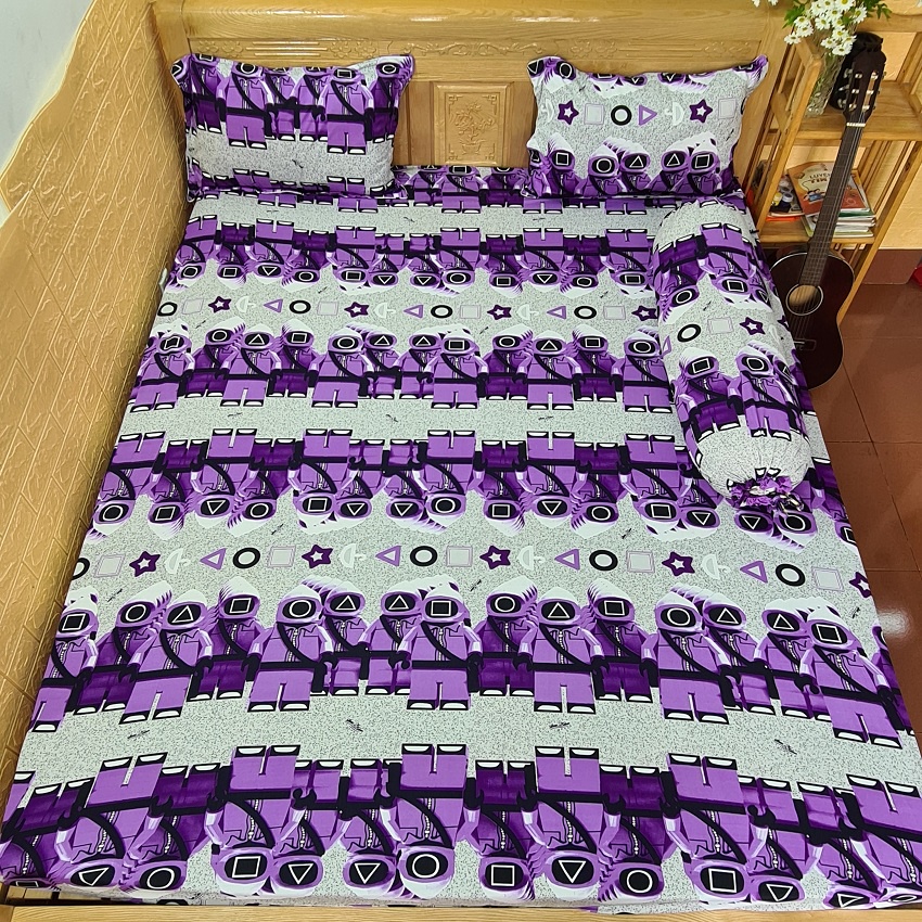 Bộ Drap thun Hàn Quốc đủ size từ 1m đến 1m8, Bộ chăn drap thun chất liệu thun cao cấp không nhăn tại Drap Long Việt