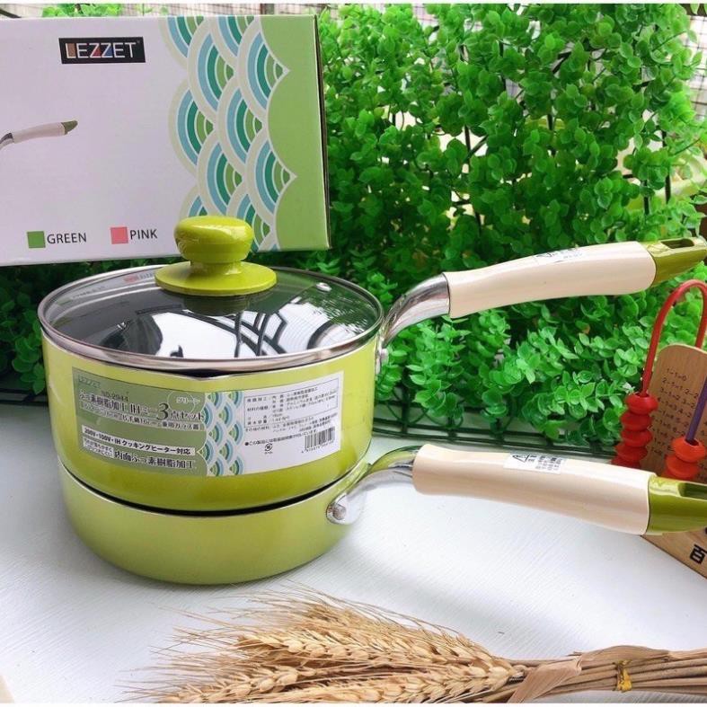 Bộ nồi kèm chảo JUSTCOOK NHẬT  BẢN 16cm nấu cháo bột  cho bé