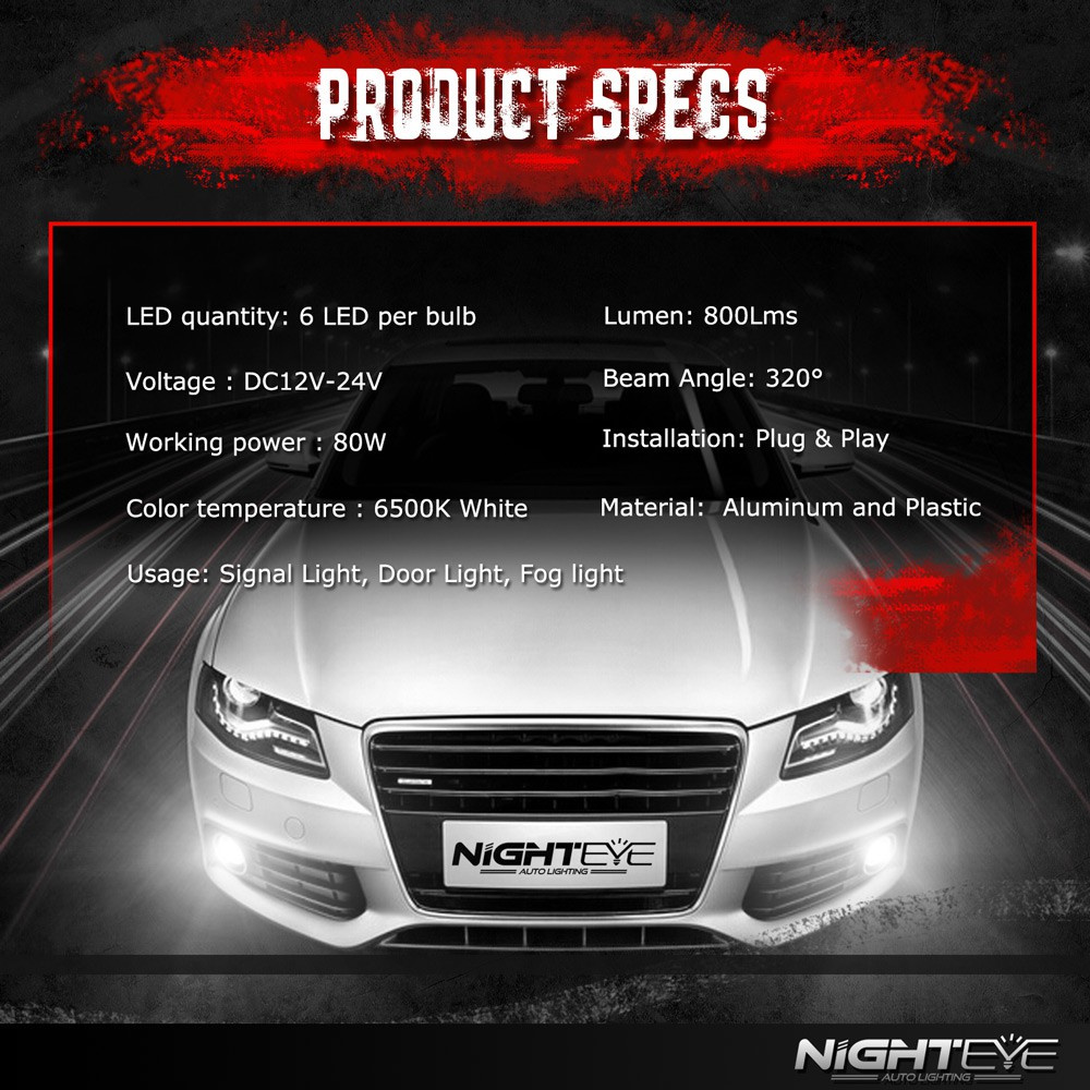 Đèn LED NOVSIGHT 9005 9006 H1 H3 H7 H11 H8 H9 A338 1600LM dành cho xe hơi