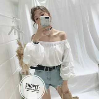 Áo croptop tay phồng nhiều màu