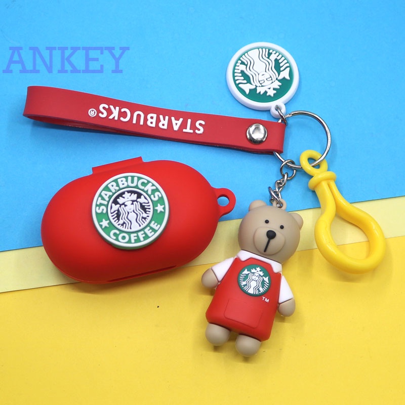 OPPO Enco Buds / W11 W12 ET81 / Air Air 2 / W31 STARBUCKS Vỏ Bảo Vệ Hộp Sạc Tai Nghe Bluetooth Bằng Silicon Mềm Hình Ly Cà Phê Gấu