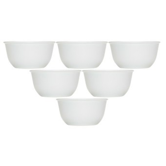 Bộ 6 Chén Cơm Thủy Tinh Winter Frost White Corelle 1105491 (325ml / Chén) 411 N-LP