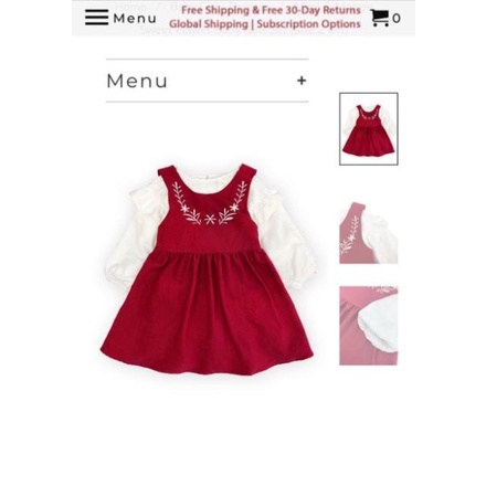 Set váy yếm đỏ cho bé .
