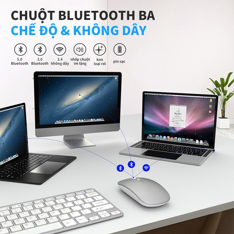 Chuột Không Dây Bluetooth 2.4ghz Có Thể Điều Chỉnh Được