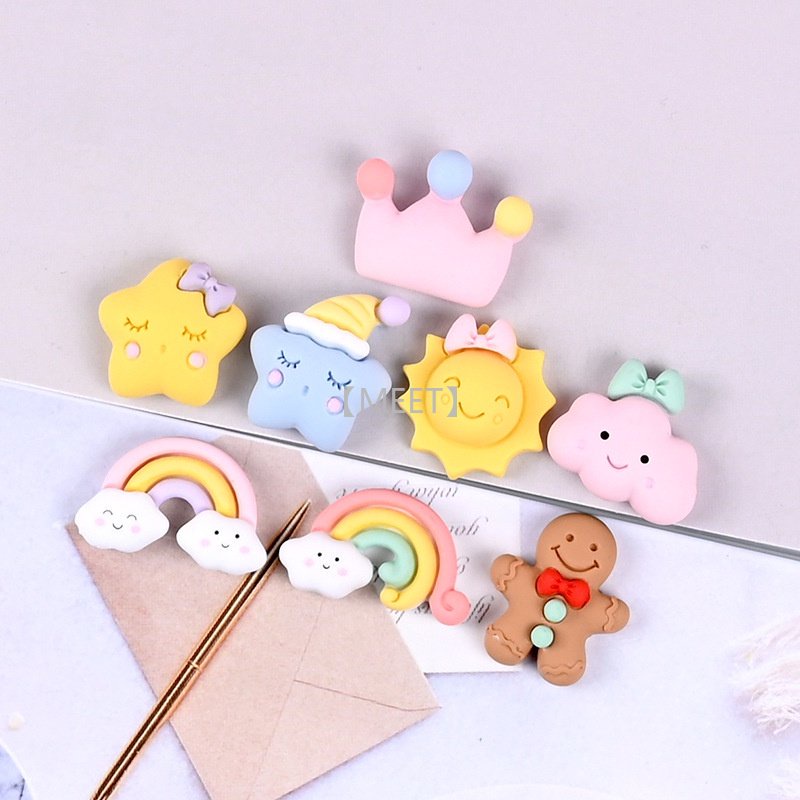 1 Miếng Vật Liệu Resin Hình Cầu Vồng Mặt Trời Mây Tình Yêu Tự Làm Trang Sức Thủ Công