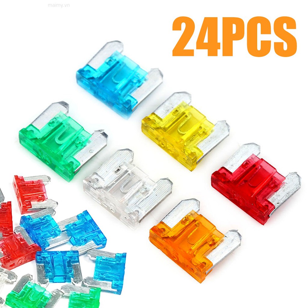 ✨maimy✨24pcs New Micro Mini Blade Fuses Assorted Kit Car Auto Truck SUV Low Profile APS