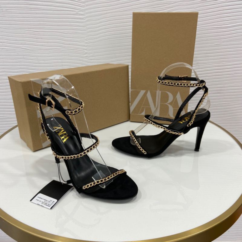 X(ẢNH THẬT) Sandal 9p Quai Mảnh Xích Da Lộn Mềm Êm Fullbox Tem Hãng Cao Cấp