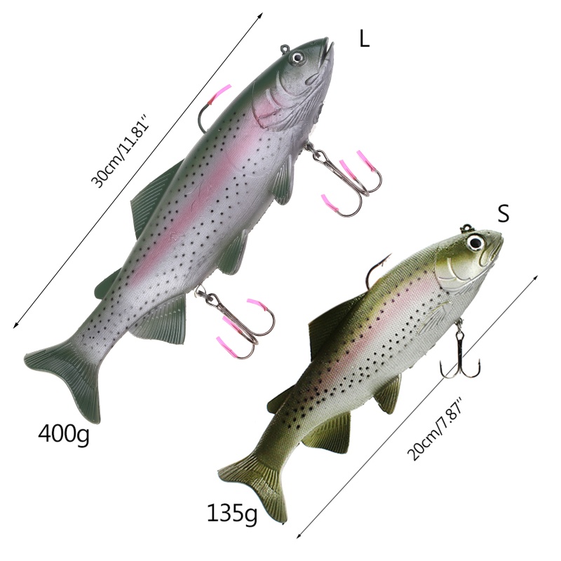 Mồi Câu Cá Giả Bằng Chì Mềm Kích Thước 20cm / 30cm