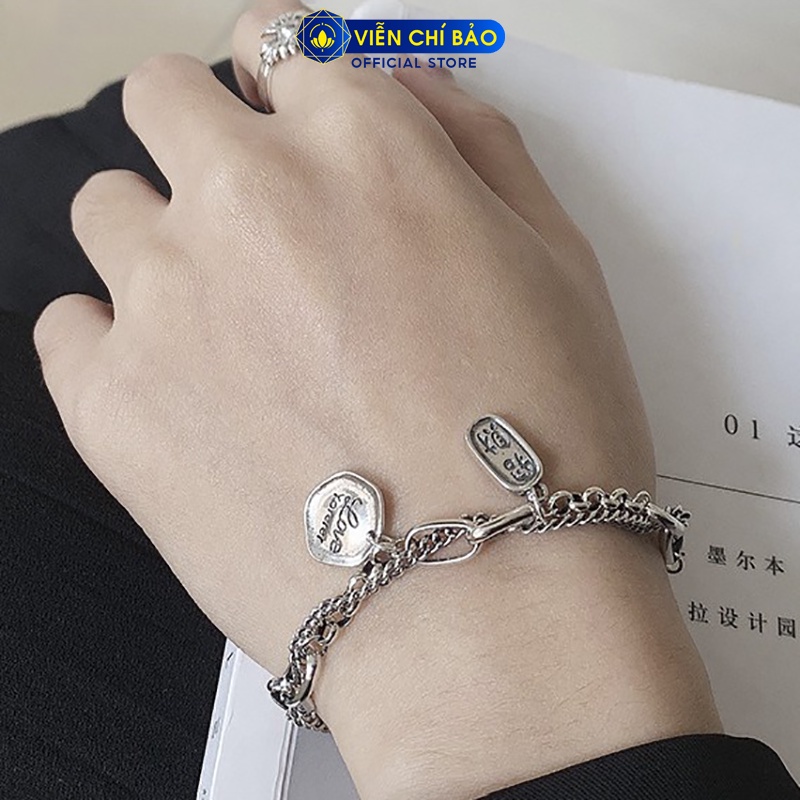 Lắc tay bạc nữ Love Yourself chất liệu bạc Thái 925 thời trang phụ kiện trang sức nữ Viễn Chí Bảo L000109