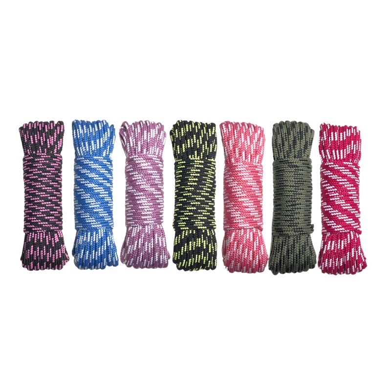 Cuộn 140 mét - Dây Dù 5mm oval ko lõi họa tiết ấn tượng dùng làm macrame, căng lều, thời trang, trang trí