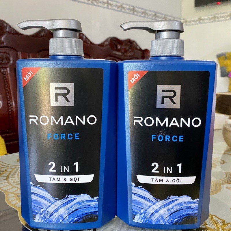 Dầu gội Sữa tắm Romano hương nước hoa Vip 2 trong 1 (2in1) (2 in 1) Classic/ Force/ Attitude/ Gentleman 650g (650gr)