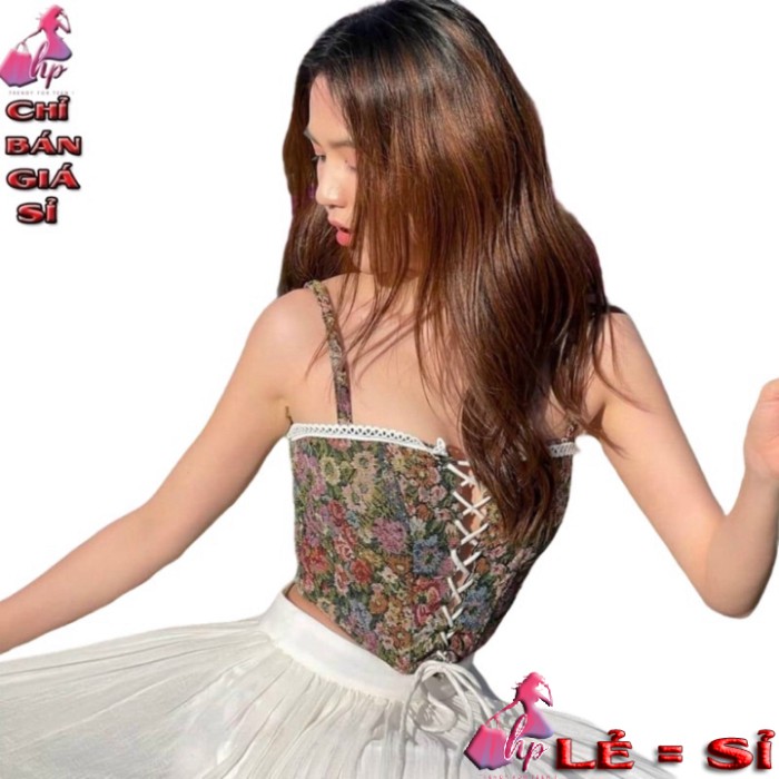 áo hai dây croptop nữ thổ cẩm đan dây mẫu mới thời trang 2021 - Giá Sỉ