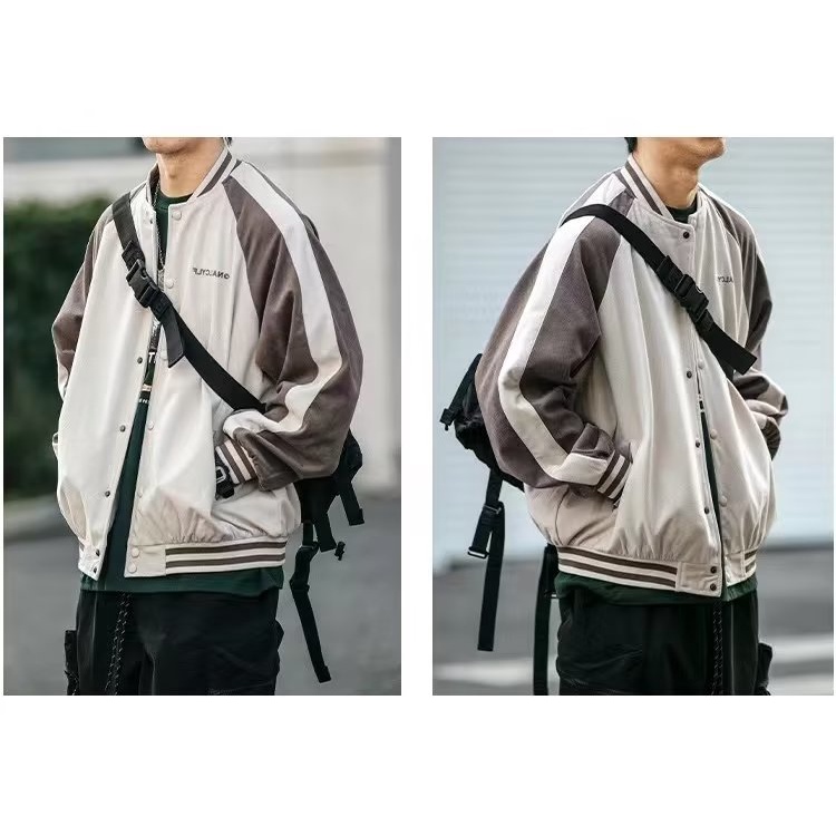 Áo Khoác Bóng Chày Tay Dài Phong Cách Preppy Trẻ Trung Thời Trang Mùa Xuân Kiểu Mới Cho Nam Cỡ M-4XL