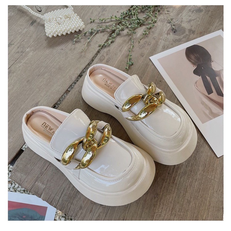 GIÀY OXFORD THẤP CỔ MŨI TRÒN GIÀY SỤC ULZZANG CÓ XÍCH ĐẾ BÁNH MÌ