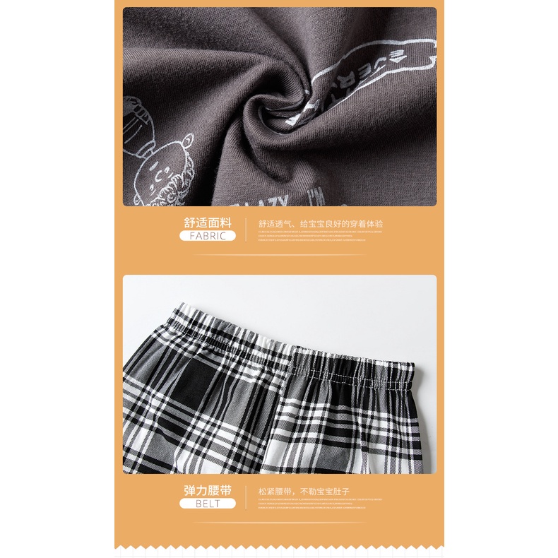 Bộ trang phục hai món gồm áo sát nách và quần đùi vải cotton phong cách Hàn Quốc xinh xắn dành cho bé