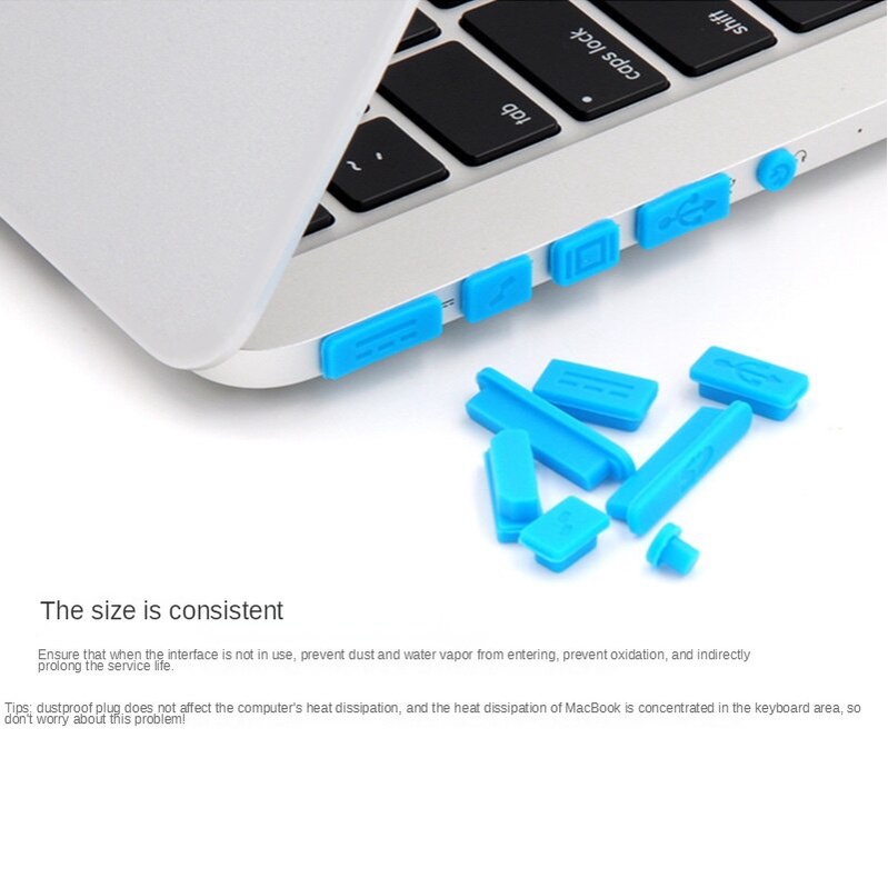 Set 13 đầu cắm silicon chống bụi cho các cổng máy tính/laptop nhiều màu sắc tùy chọn