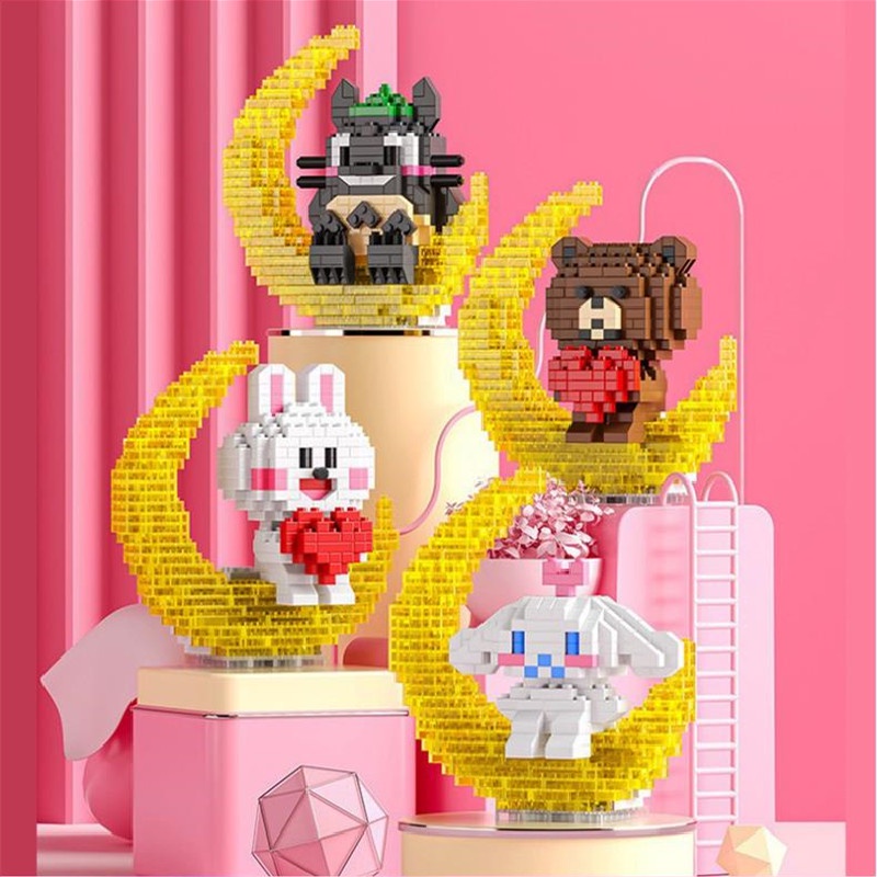 Bộ Đồ Chơi Xếp Hình Disney mini Hình Chuột Mickey/Thỏ/Phi Hành Gia