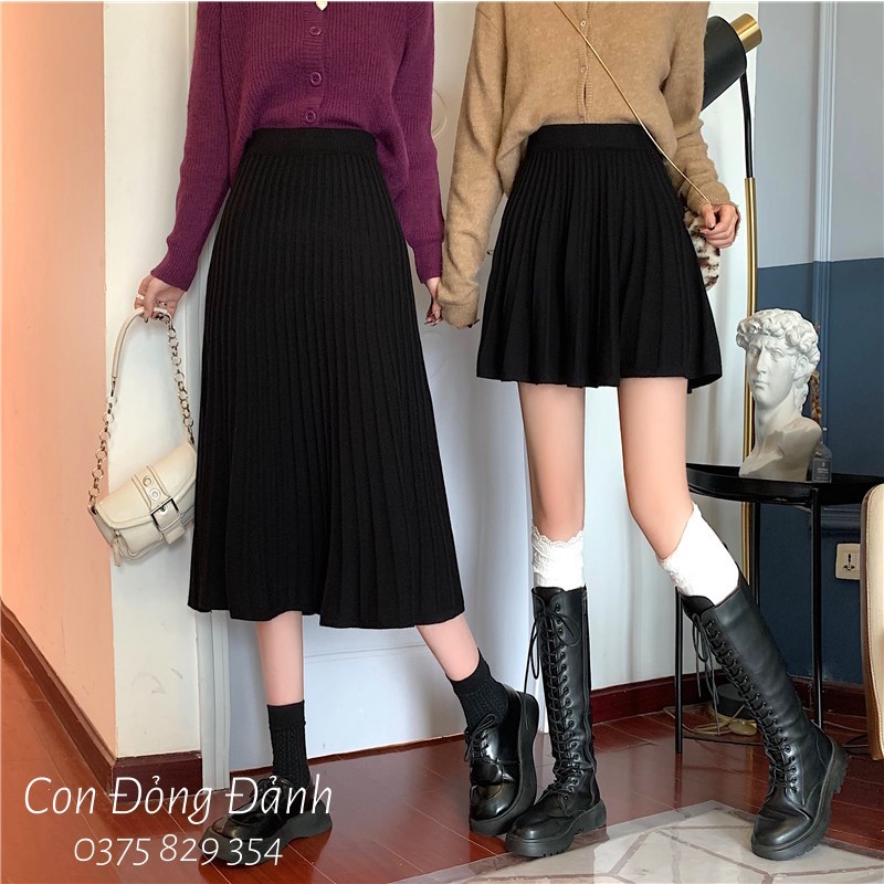 [Chất loại 1] Chân váy len xòe chất đẹp loại 1 dáng xòe AC017 con đỏng đảnh | BigBuy360 - bigbuy360.vn