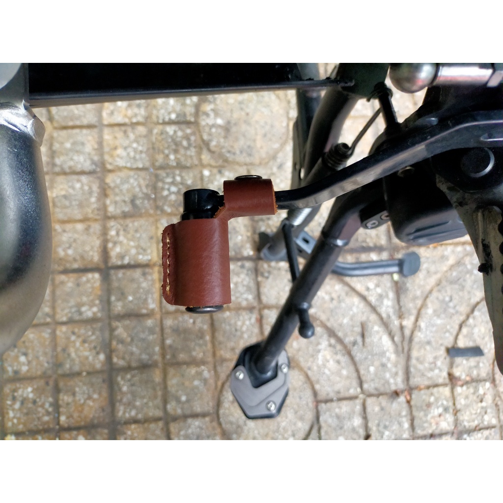 Bọc cần số xe moto da bò thật