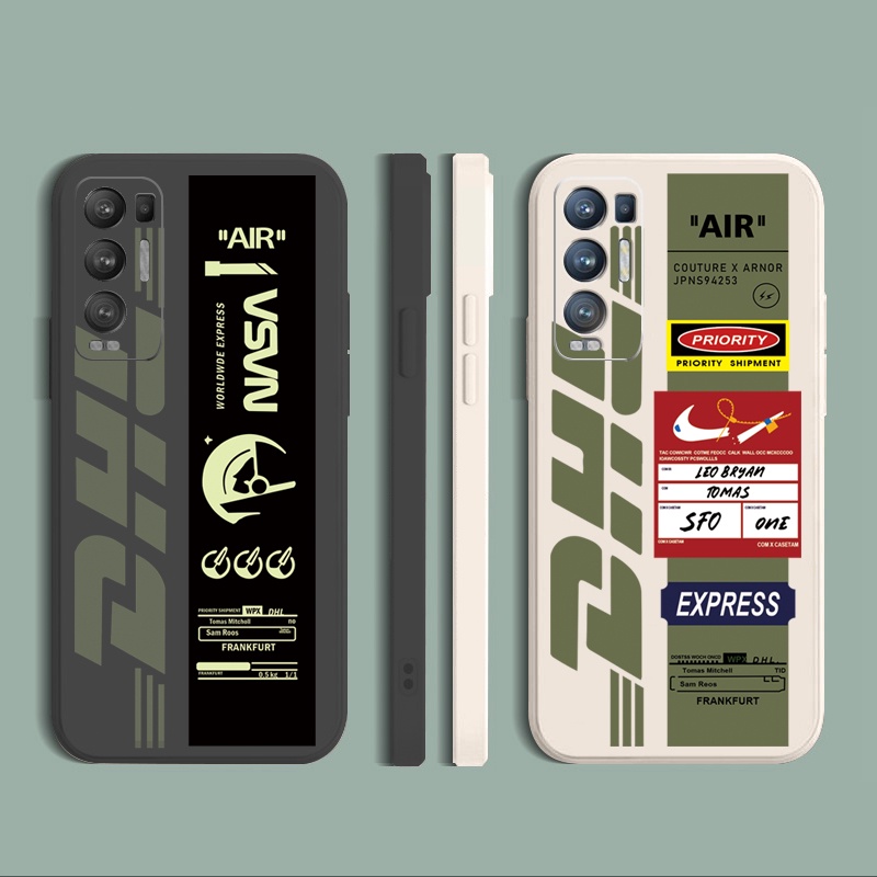 NASA Ốp Điện Thoại Viền Vuông In Nhãn Dán Cho OPPO A17 A17K Reno7 Reno8 4G Reno6 Z 5G Reno 5 Pro 4 3 Reno2 Z F A95 5G A76 A96 A57 A77