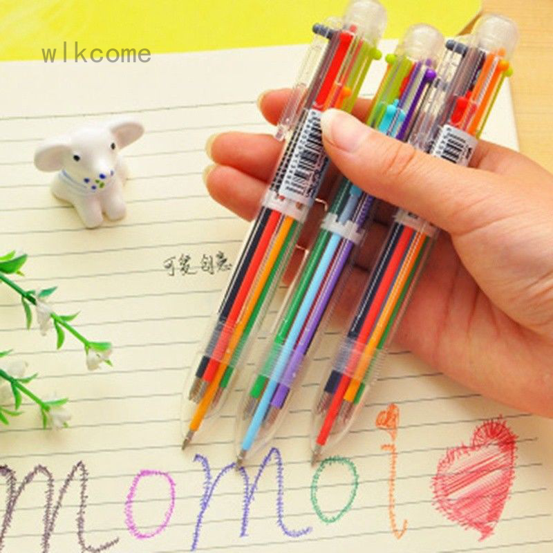 wlkcome.vn Bút bi 6 trong 1 sja màu sắc cầu vồng