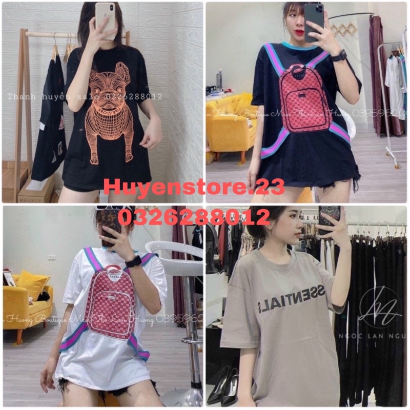 [Ảnh thật /Videos] Áo Thun In Hình Tay Lỡ Form Rộng Nam Nữ vải cotton phong cách Hàn Quốc Huyenstore.23