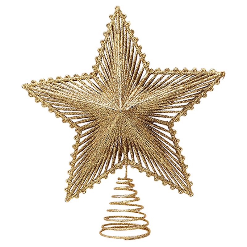 Ngôi sao gắn trên đỉnh cây thông Noel bằng sắt dùng trang trí nhà cửa sáng tạo