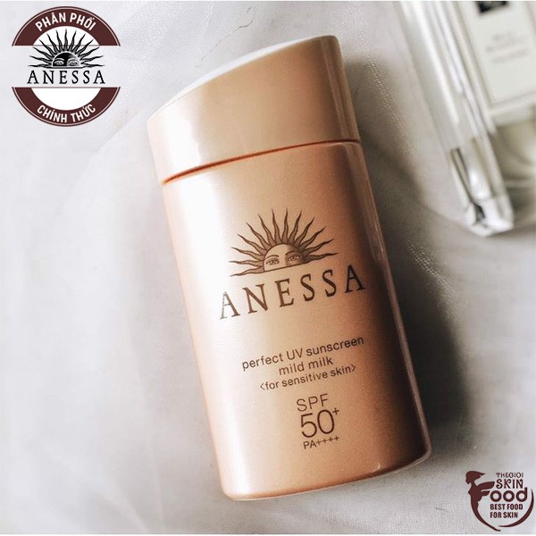 Kem Chống Nắng Dạng Sữa Dịu Nhẹ Cho Da Dễ Kích Ứng Anessa Perfect UV Sunscreen Mild Milk A SPF 50+/PA++++60ml