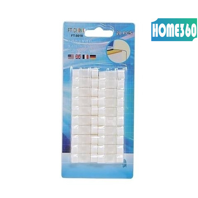 20 kẹp cáp tự dính trong suốt sắp xếp dây cáp tiện lợi