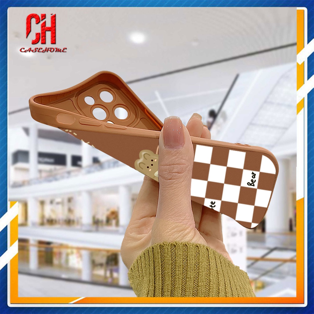 Ốp Điện Thoại Tpu Dẻo Cho IPhone 13 12 11 PRO MAX 6 7 6S 8 Plus X XR XS MAX Se 2020 6SPlus 7Plus 6Plus 8Plus XSMAX Chocolate Lucky Bear Heart flower Smiley Face Phone Case