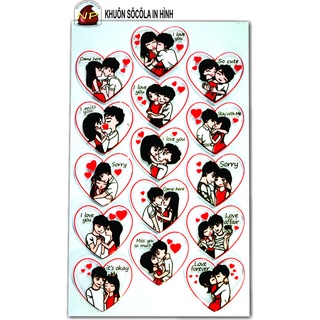 KHUÔN CHOCOLATE HÌNH COUPLE CẶP ĐÔI TÌNH NHÂN TRANG TRÍ BÁNH KEM SINH NHẬT VALENTINE 14/2 NGÀY LỄ TÌNH NHÂN