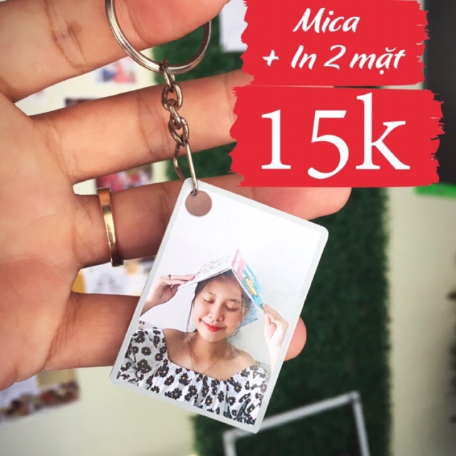 [SIÊU RẺ] Móc khoá Mica, móc khoá in ảnh theo yêu cầu, in hai mặt, không phai màu, không thấm nước