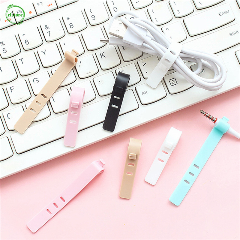 Dụng cụ buộc dây cáp chống rối chất liệu silicon tiện lợi