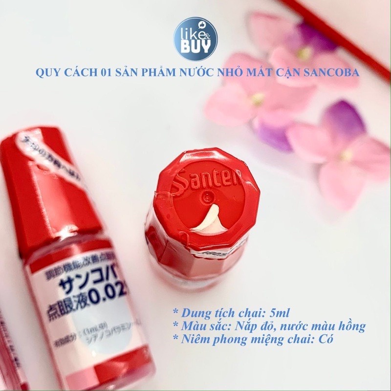 Nhỏ mắt điều tiết chứng mỏi mắt Sancoba Nhật Bản 5ml
