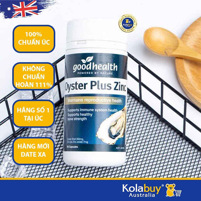 [Mã 66FMCGSALE hoàn 8% xu đơn 500K] Viên uống Tinh chất hàu biển Úc Goodhealth Oyster Plus Zinc 60 viên | BigBuy360 - bigbuy360.vn