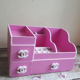 Kệ mỹ phẩm max 35cm size lớn màu hồng
