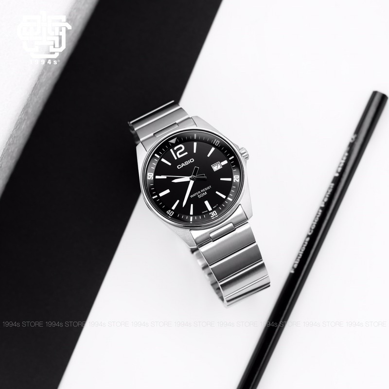 Đồng hồ nam Casio MTP-E170D-1B dây thép chính hãng