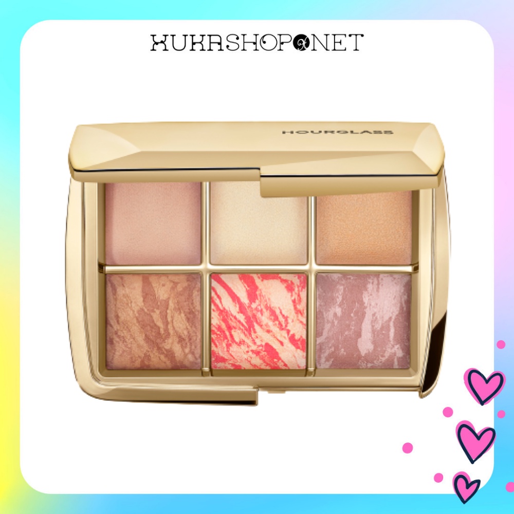 [Chính hãng] Phấn bắt sáng Highlight Hourglass Ambient Lighting Edit Sculpture Palette 6 ô màu (8.4g)