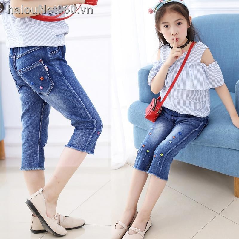 Quần Short Jean Thời Trang Hè 2018 Cho Bé Gái