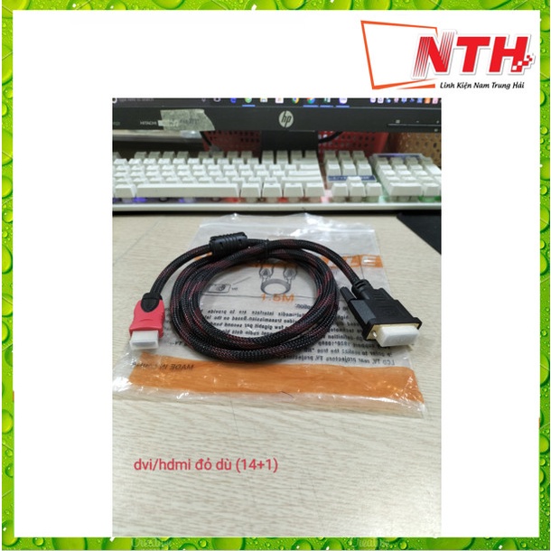 Bộ chuyển DVI ra HDMI loại đỏ dù