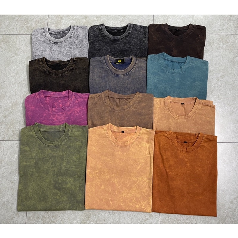 Áo thun tay ngắn nam WASH cho mùa hè đầy đủ tem mạc và túi zip