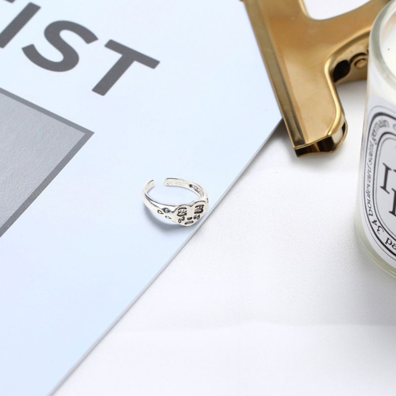 Nhẫn Đeo Tay Kim Loại Hình Trái Tim Đính Đá Thời Trang Cho Nữ