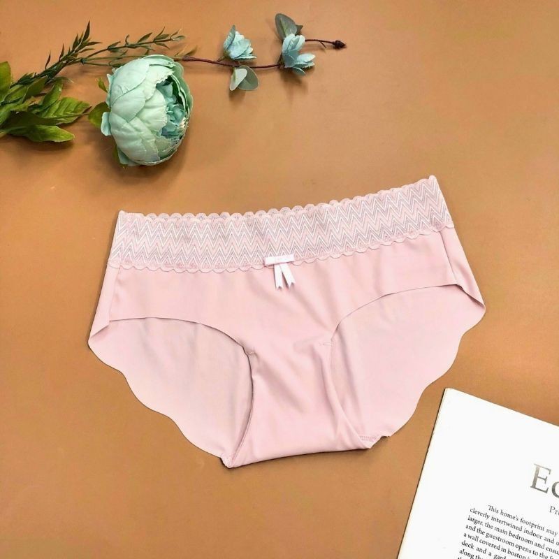 Hộp 5c quần lót su đúc không đường may phối cạp ren 99069