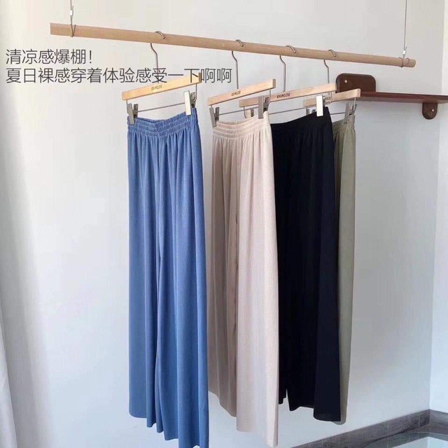 QUẦN TĂM ống rộng dài 4 màu free size 40-58kg , hàng loại 1 bao đẹp