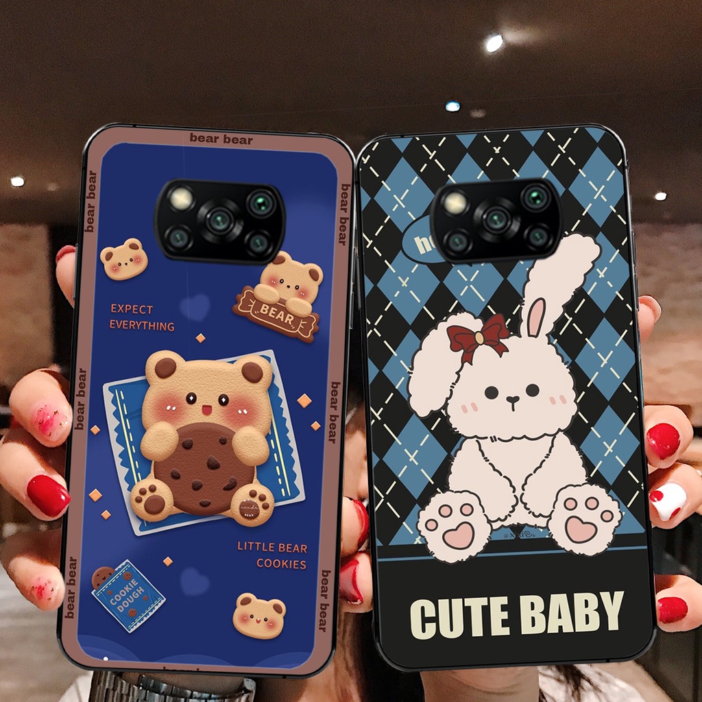 Ốp lưng Xiaomi Poco X3 / Poco X3 Pro in hình cute, chú gấu tinh nghịch siêu chất siêu rẻ