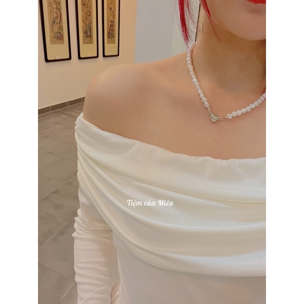 [Luna Dress] Váy maxi xuông dài trễ vai sang chảnh chất thun gân Tiệm của Miêu Lala Crush