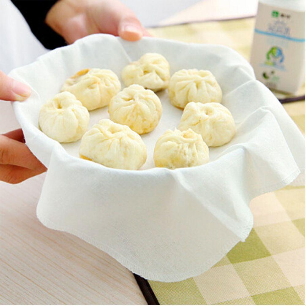 3 Miếng Vải Lót Bánh Bao Hấp Chất Lượng Cao Kích Thước 32 * 32 Cm