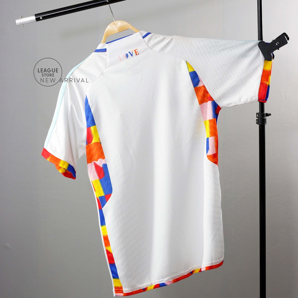 Áo đá banh Bỉ Leaguestore sân khách màu trắng 22/23 - bộ quần áo thể thao đá bóng nam ngắn tay form âu